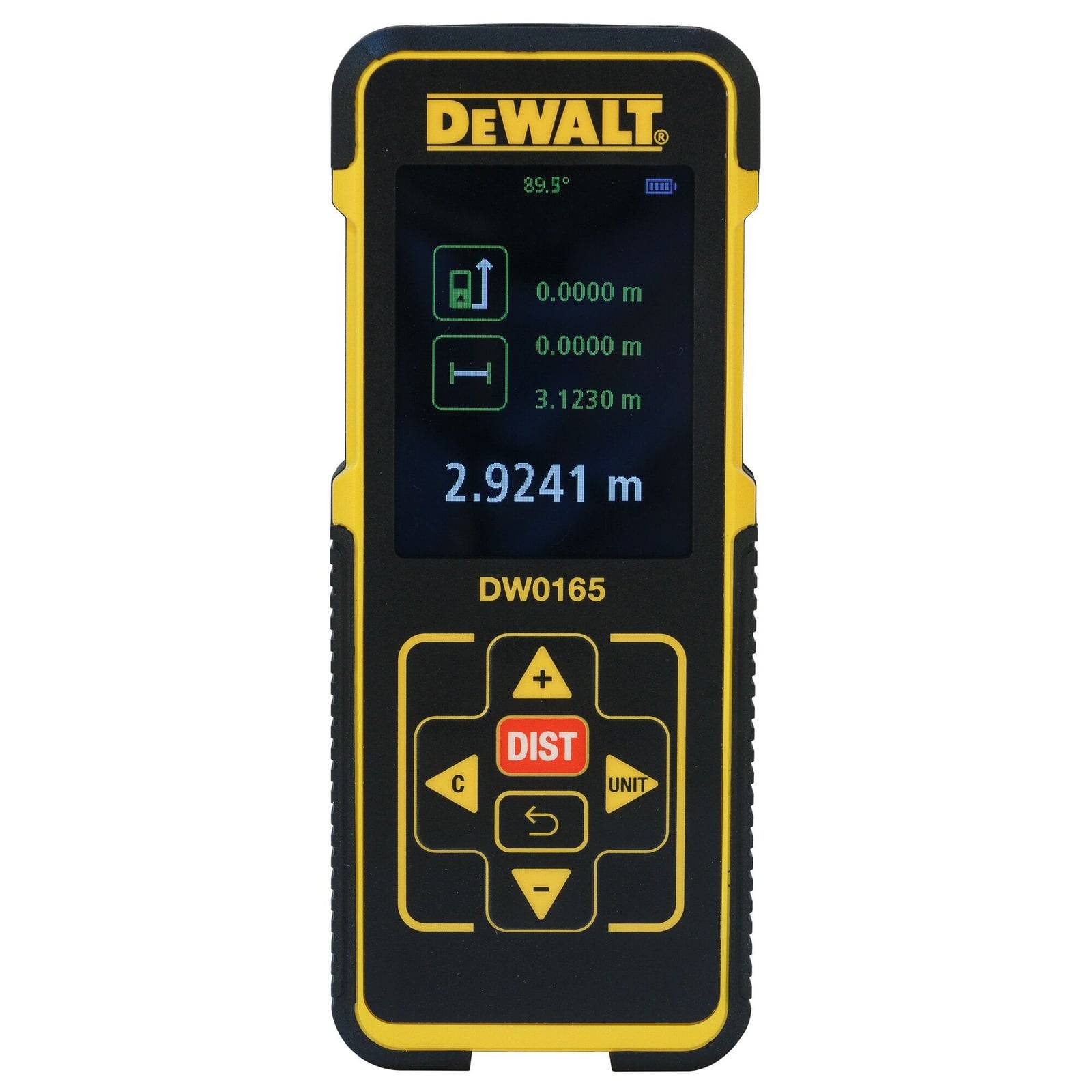 Pengukur jarak laser DeWALT DW0165 50 m — layar warna