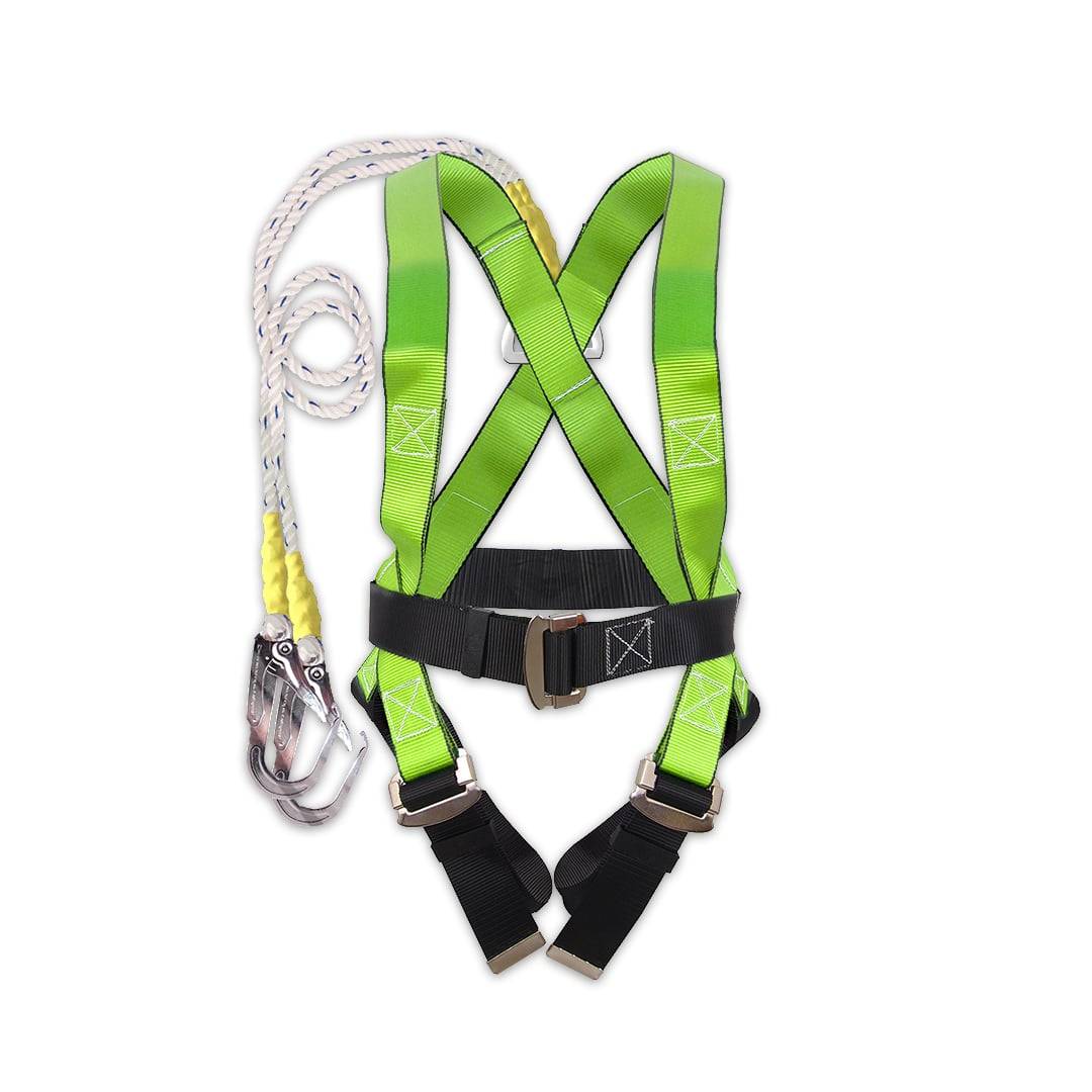 Full body harness GoSave FBH Eco hijau dengan lanyard double big hook