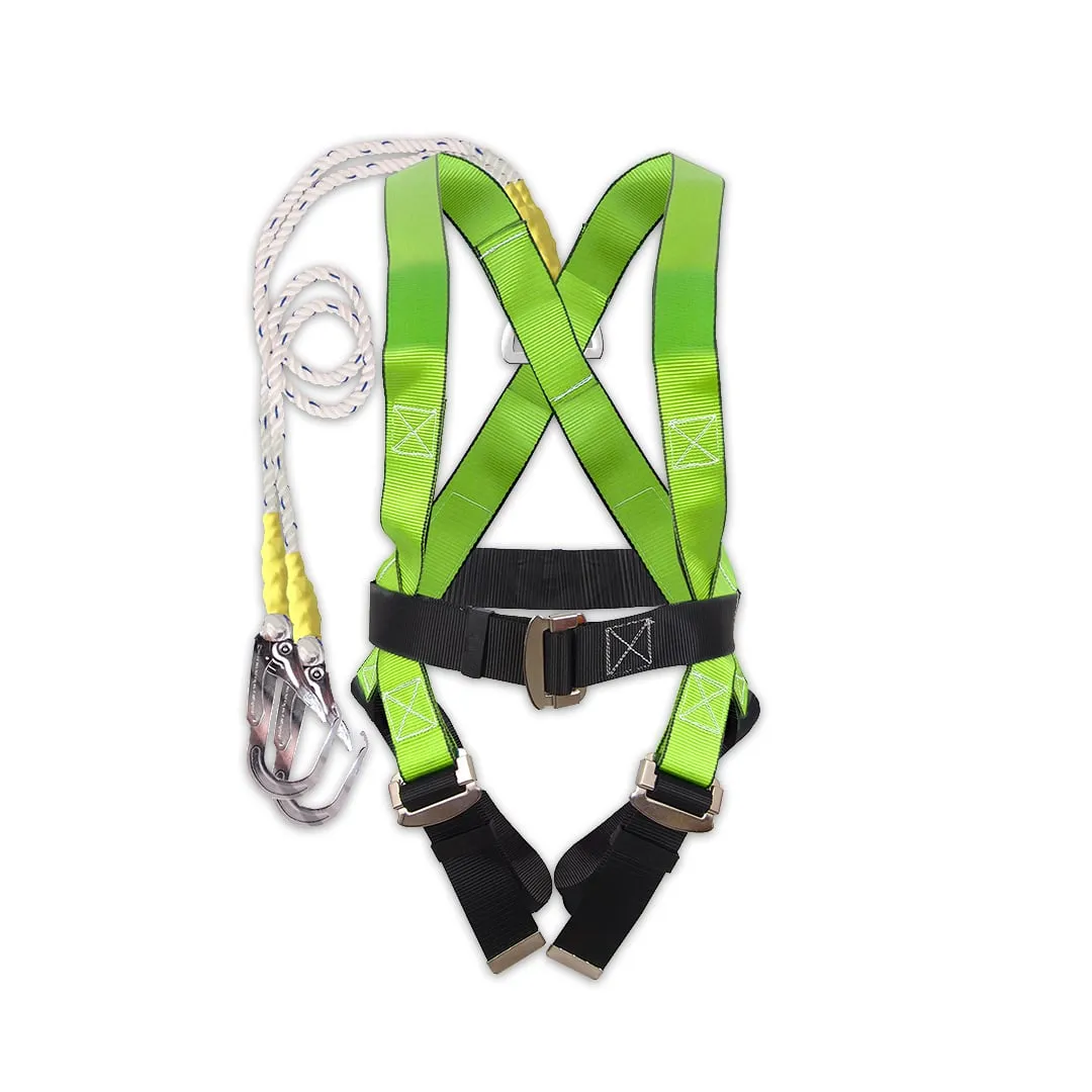 GoSave FBH Eco green full-body harness with double big-hook lanyard