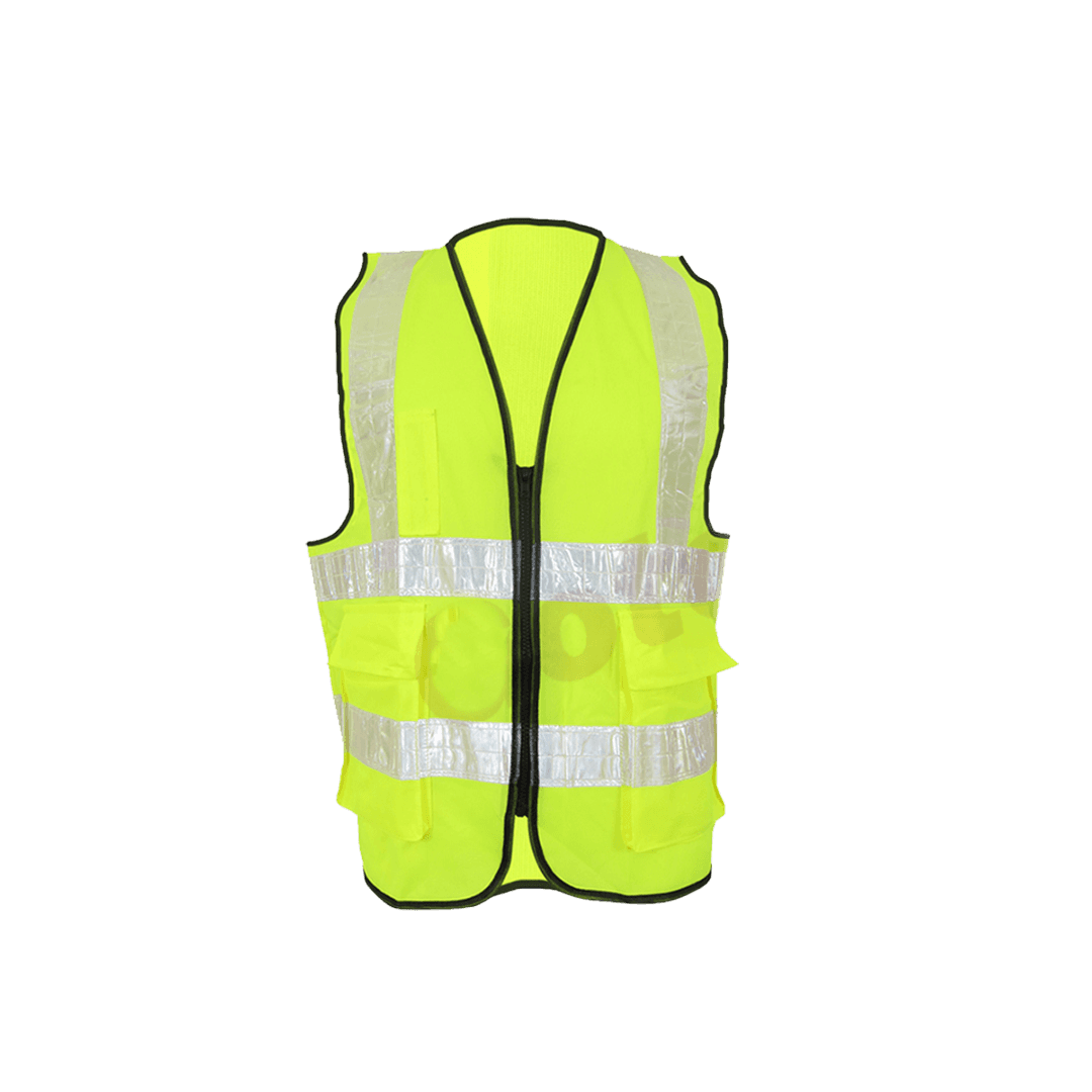 Rompi safety GoSave 4Line Mechanic hijau dengan zipper