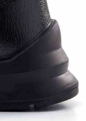 Detail tumit dan sol PU safety boot King's