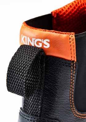 Detail pull tab tumit sepatu safety King's