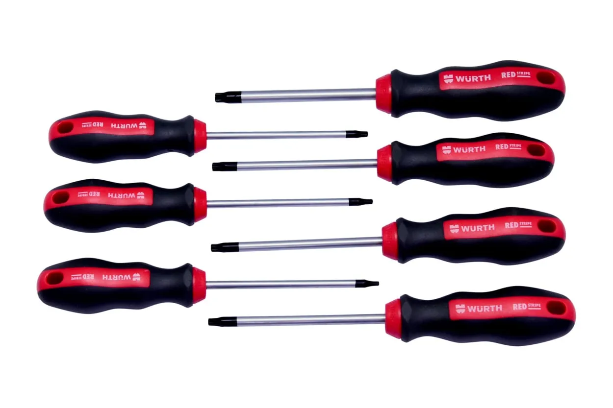 Set obeng Torx Würth RED STRIPE 7 pcs, art. 57519349