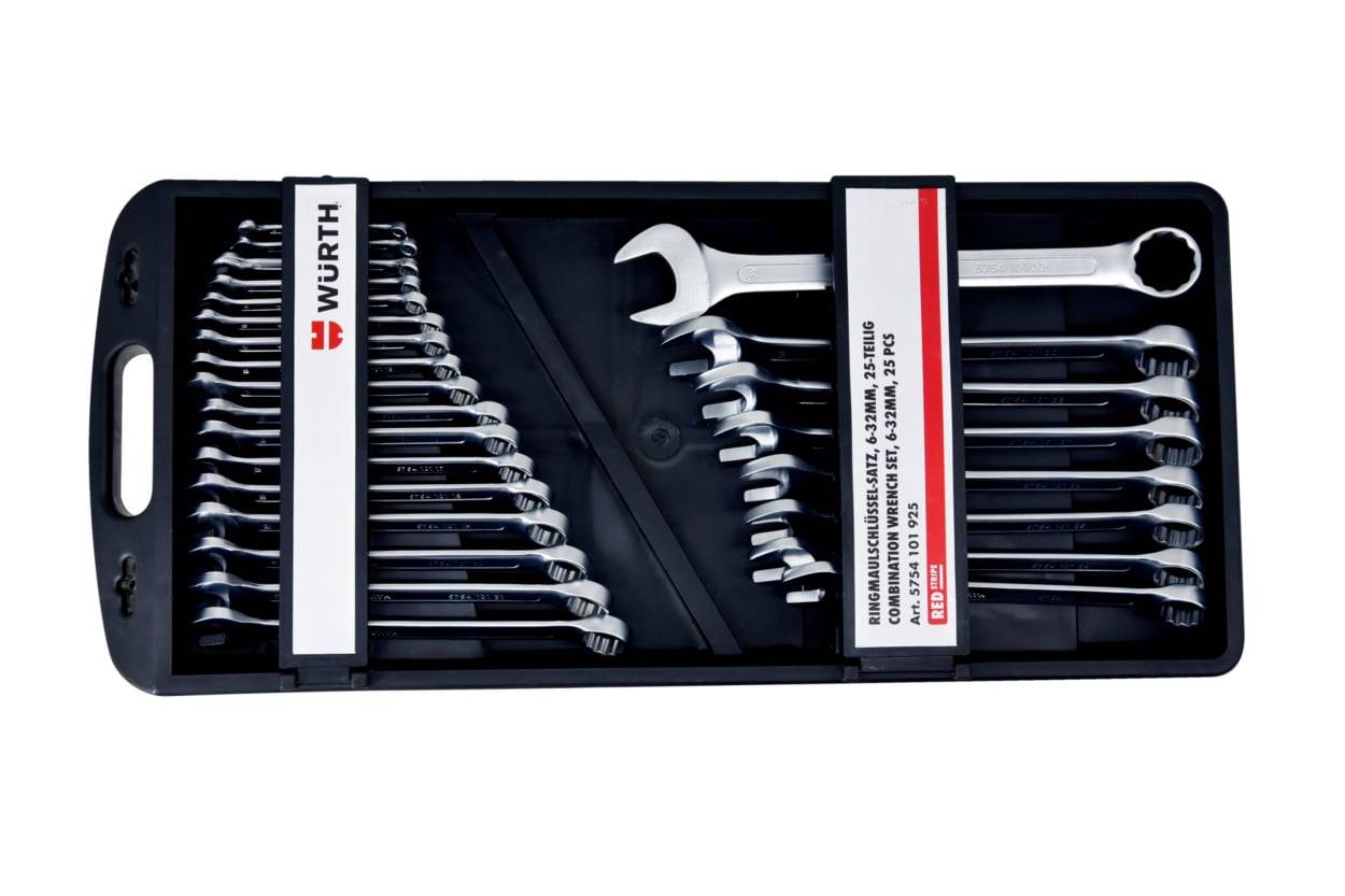 Set kunci kombinasi Würth RED STRIPE 25 pcs dalam koper, art. 5754101925