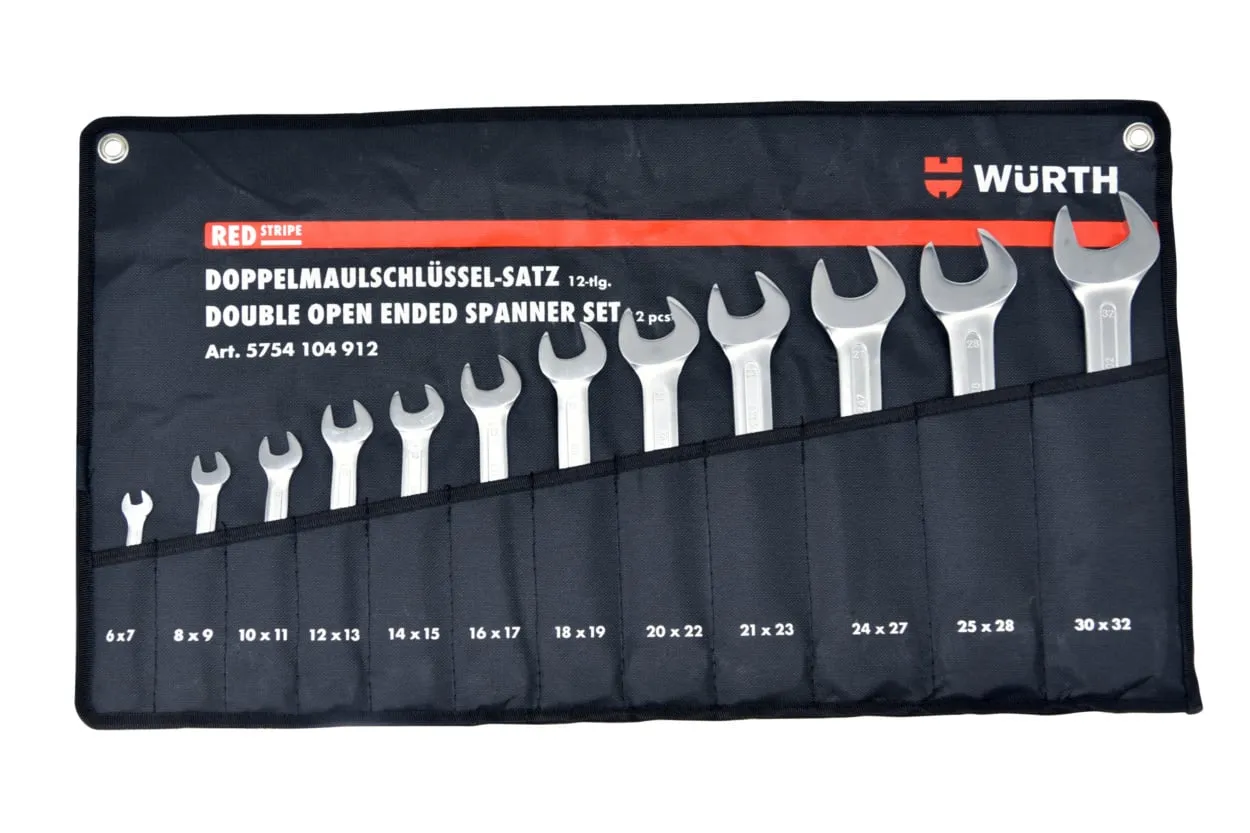 Set kunci pas Würth RED STRIPE 12 pcs dalam kantong gulung, art. 5754104912