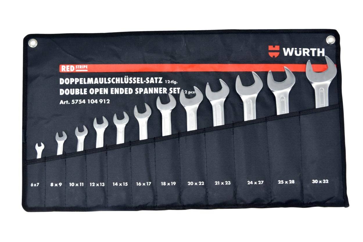 Set kunci pas Würth RED STRIPE 12 pcs dalam kantong gulung, art. 5754104912